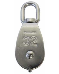 Single Swivel Pulley - 304 Stainless Steel (32mm Wheel)