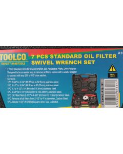 Toolco Seven Piece Standard Oil Filter Swivel Wrench Set