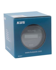 KUS Digital Hour Meter - 52mm, Black