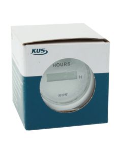 KUS Digital Hour Meter - 52mm, White