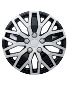 KT 15-Inch Wheel Cover Set - Silver and Ice Black
