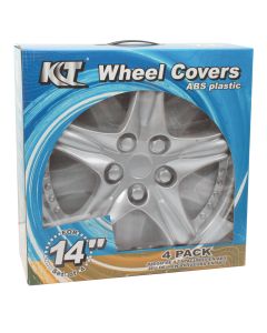 KT 14-Inch Wheel Cover Set - Silver