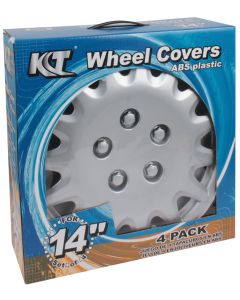 KT 14-Inch Wheel Cover Set - Silver