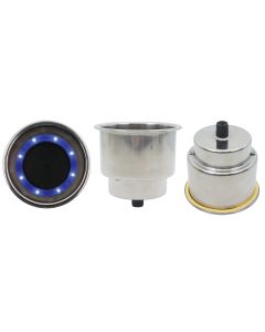304 Stainless Steel Marine Cup Holder with 8 LEDs