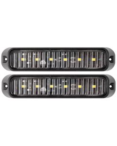 LED Marker Lamp (10-30 Volt, 6 LED) - 2 Piece Set - Clear