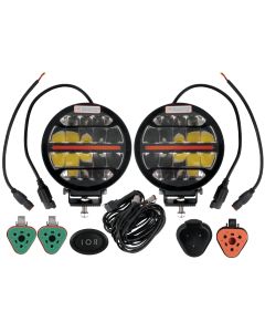 Amber LED Spot Lamp/DRL Kit (90 Watt, 10-30 Volt)
