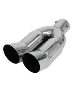 Chrome Twin Exhaust Tail Piece - 600mm Inlet
