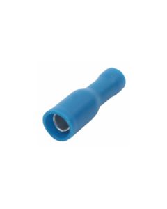 Insulated Blue Female Bullet Terminals for 1.5mm² - 2.5mm² Diameter Cables