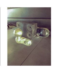 Extra Length 50mm Goose Neck Tow Ball - 3.5 Ton Capacity (Silver)