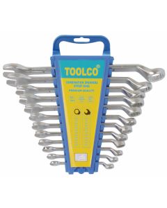 Toolco 12-Piece Combination Offset Spanner Set (Chrome Vanadium) - 6-19mm