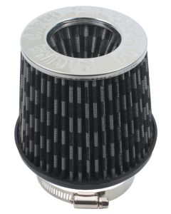 Air Filter with Rubber Base - 76mm (Carbon Finish)