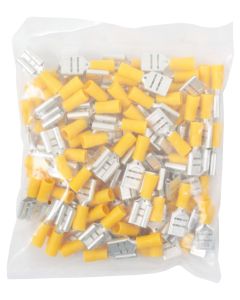 Yellow Female Terminal Connectors - 9.3mm (100 Pack)