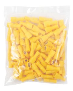Yellow Female Terminals - 6.3mm (100 Pack)